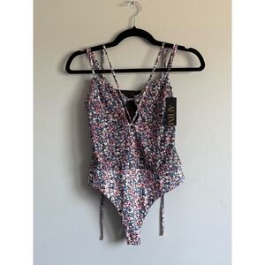 AFRM Floral Strappy Cutout Bodysuit